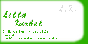 lilla kurbel business card